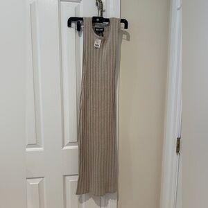 DKNY Beige Knit Maxi Dress